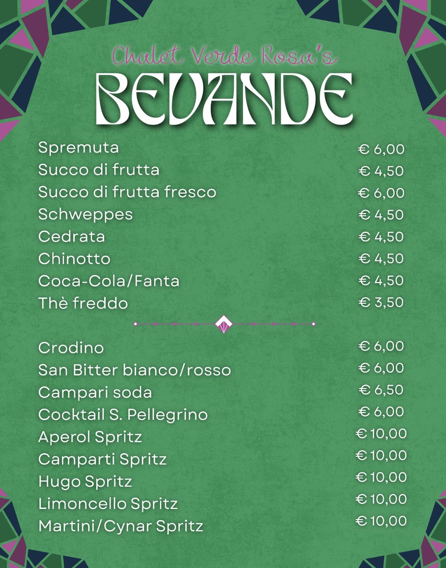 Chalet Verde Rosa's menu 4