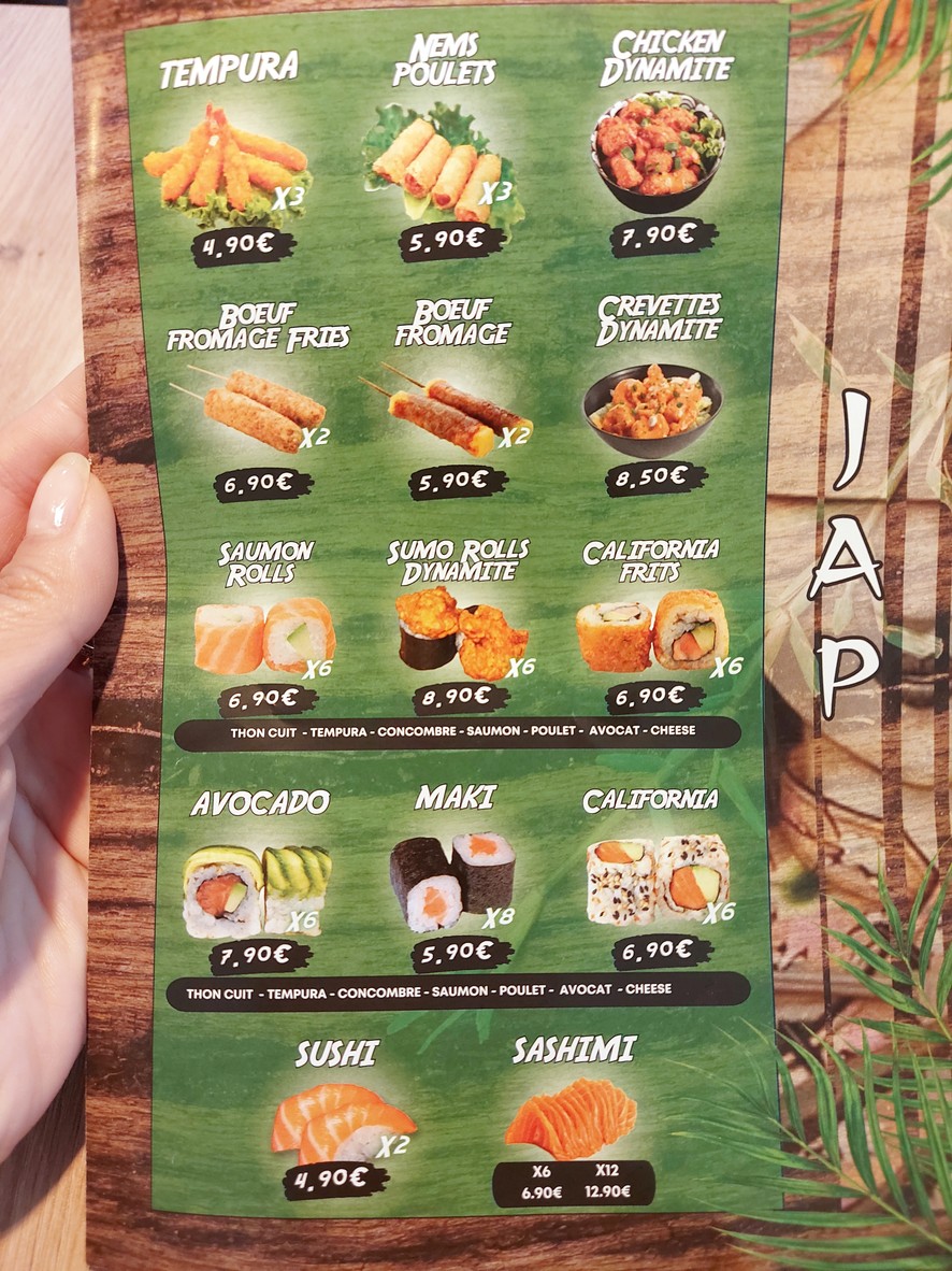 Raya Thaï menu 2