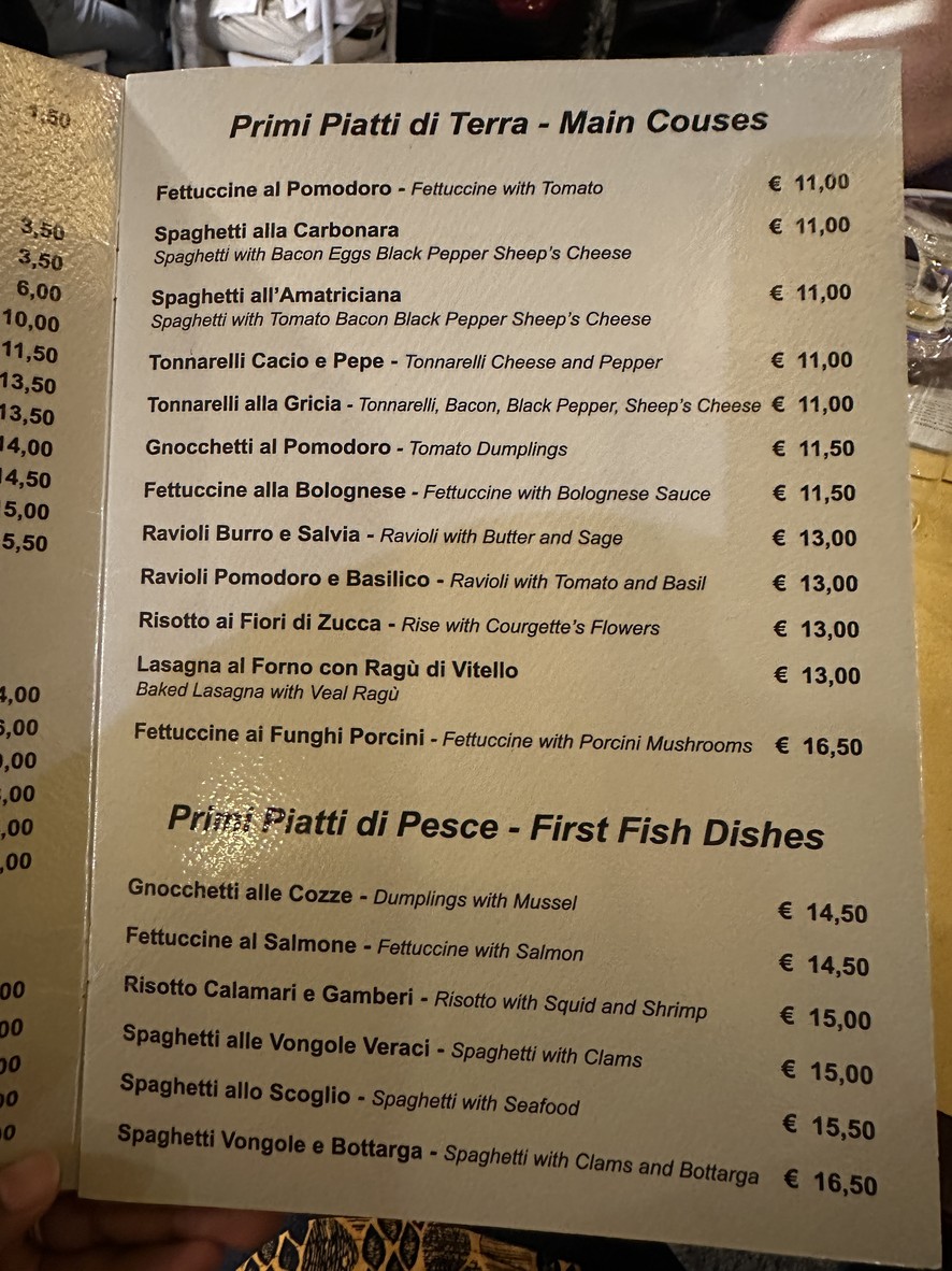 Ristorante Al Padovano menu 2
