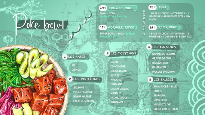 Bubble Bali - Poké Bowl - Gua Bao -