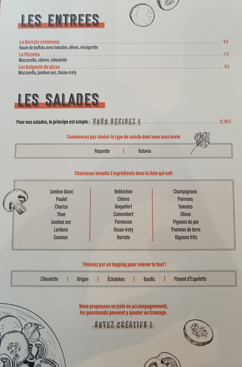 Le Buron à Pizza menu 1