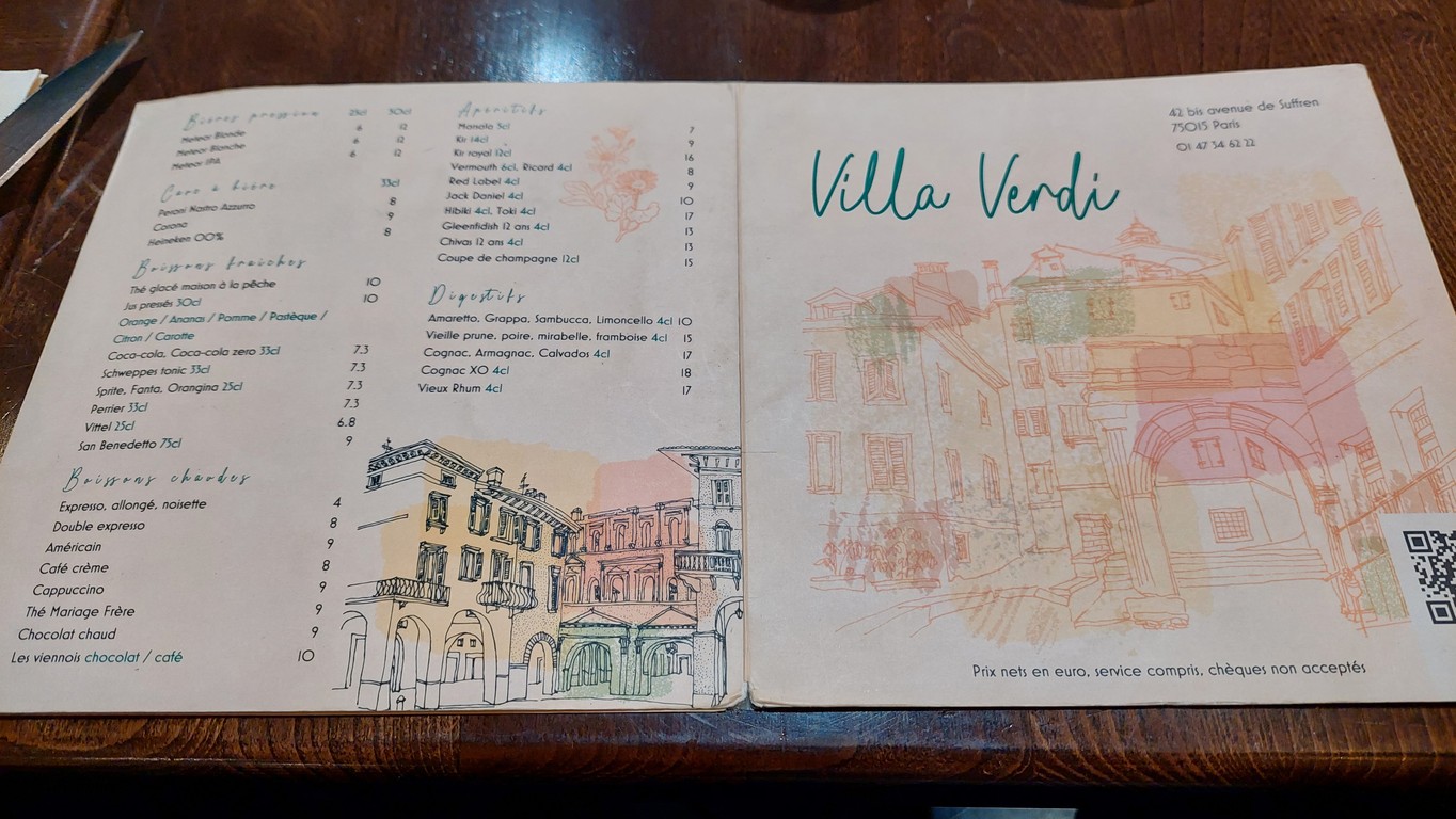 Villa Verdi menu 1