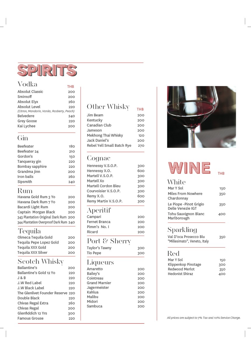 Gourmet Bar menu 2