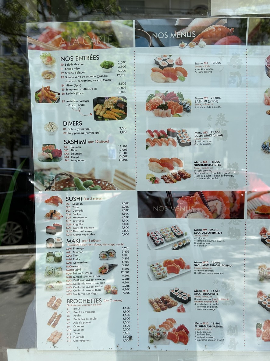 Sushi Tokyo menu 2