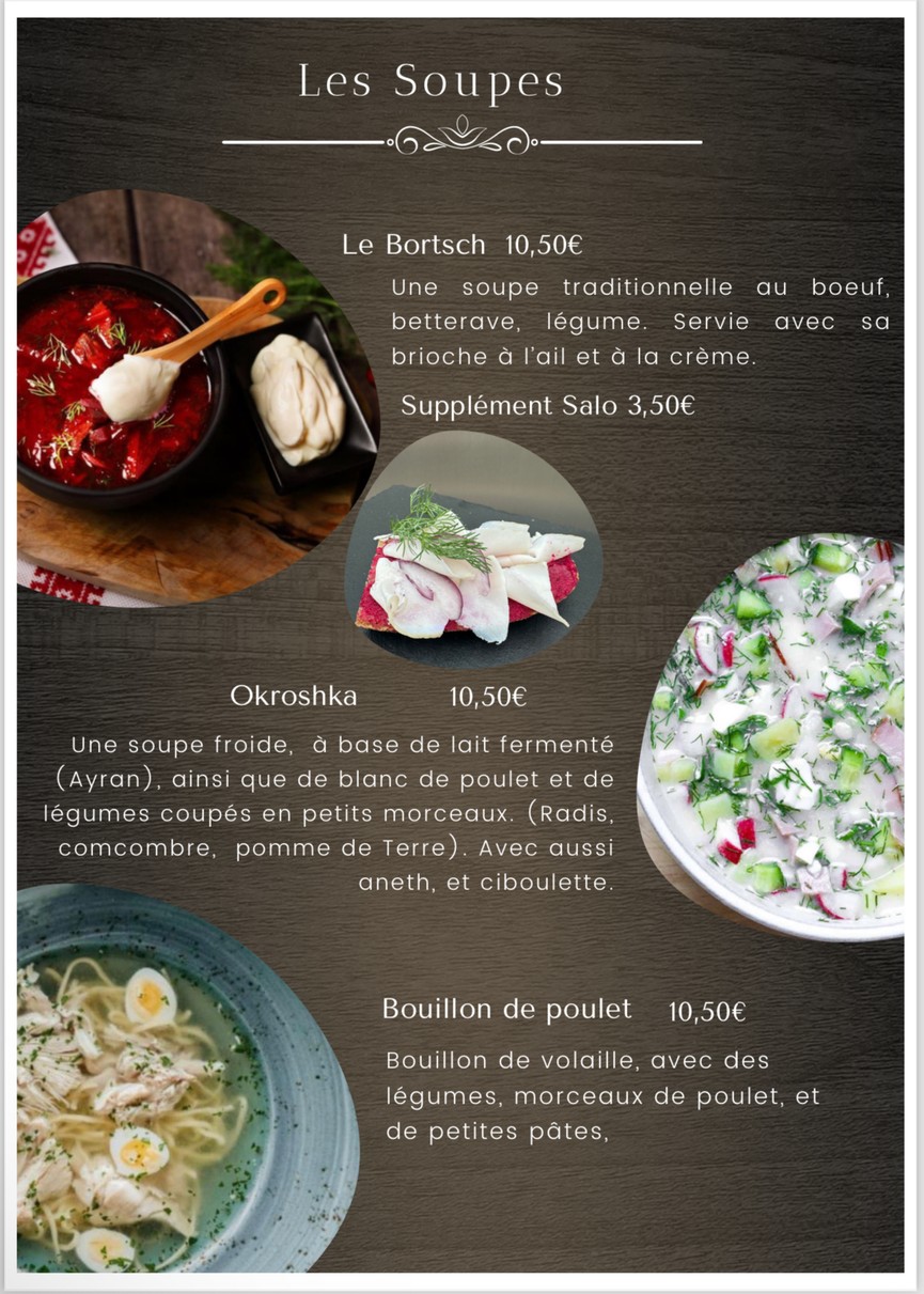 Le Bortsch menu 2