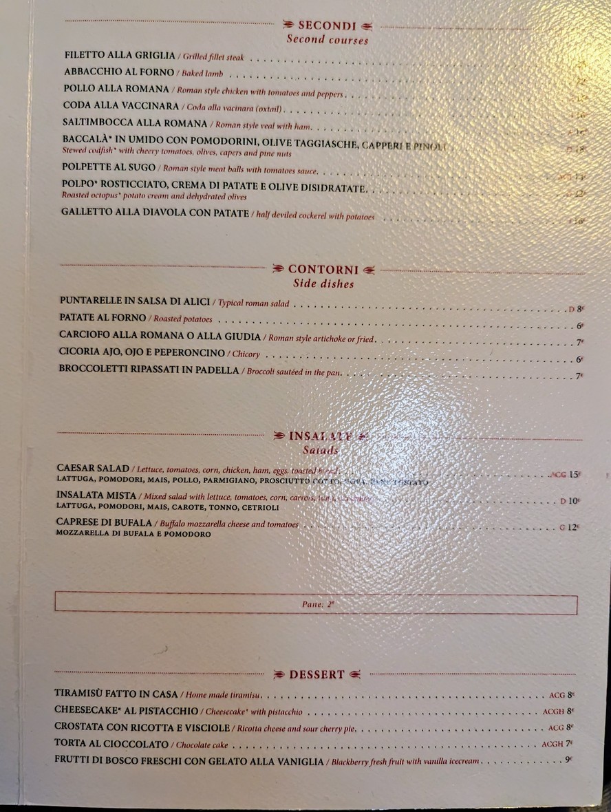 Ristorante Pancrazio dal 1922 menu 3