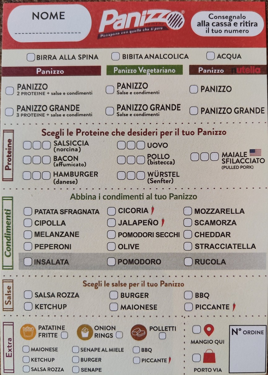 I Panizzeri Panizzo menu 2