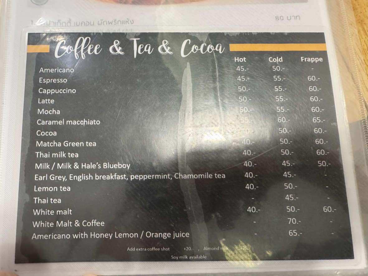 Chuenjai Alley Cafe menu 3