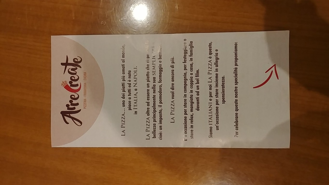 Arrecreate menu 1