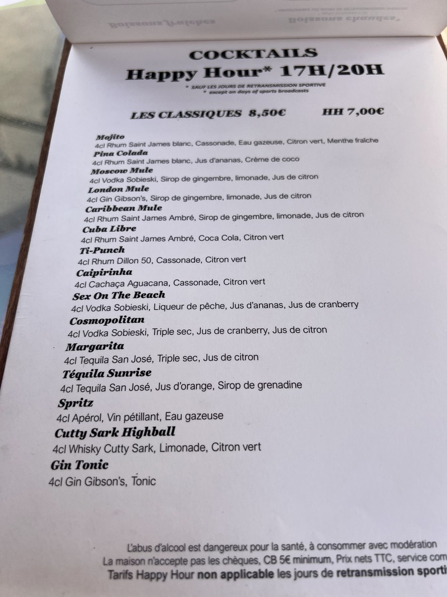 Le Petit Baiona menu 2