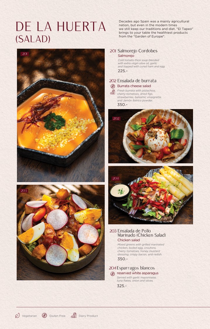 El Tapeo menu 2