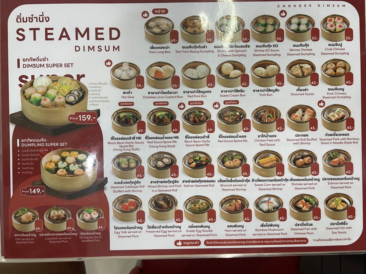 Zhuó dé tīng sǎn chá kǎ là pǔ menu 1