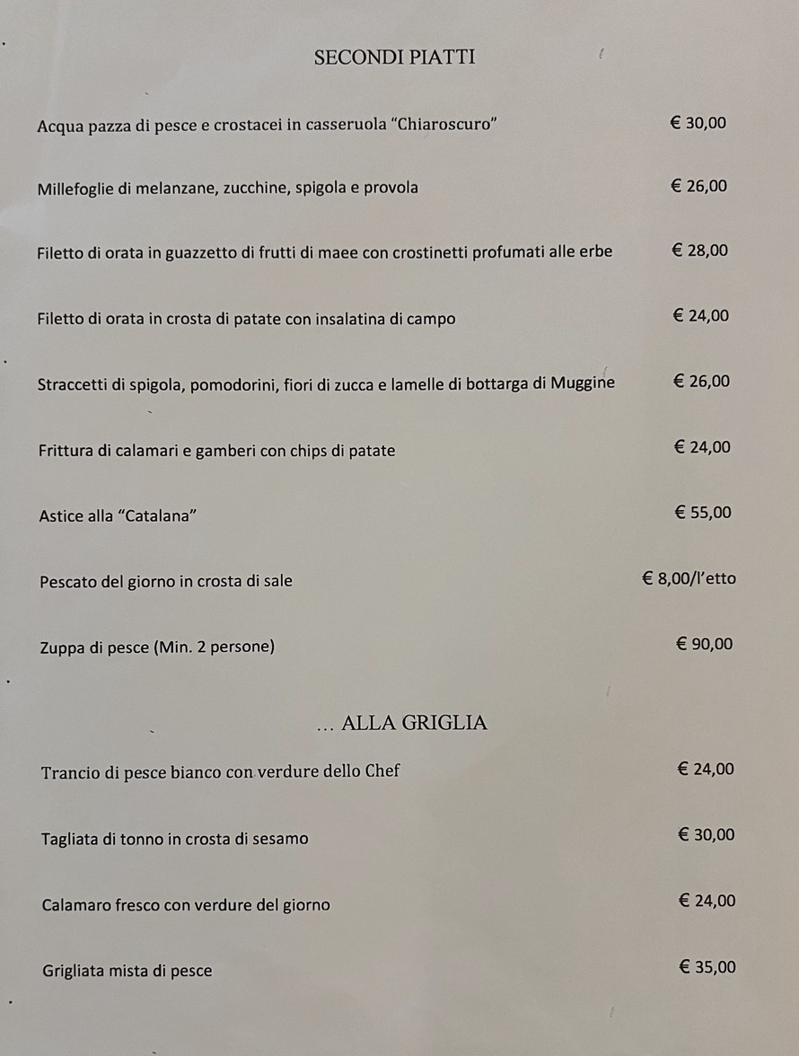 Ristorante di Pesce Chiaroscuro San Giovanni menu 4