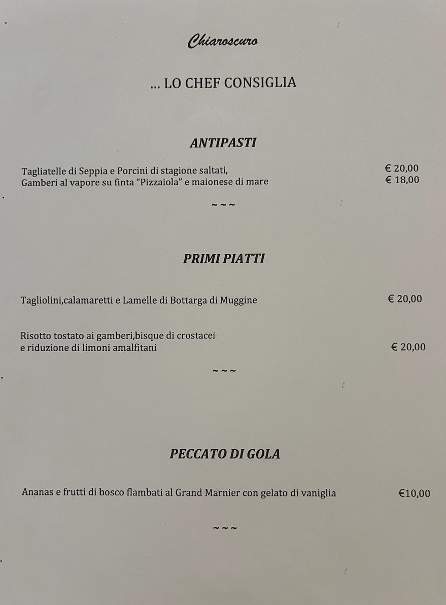 Ristorante di Pesce Chiaroscuro San Giovanni menu 5