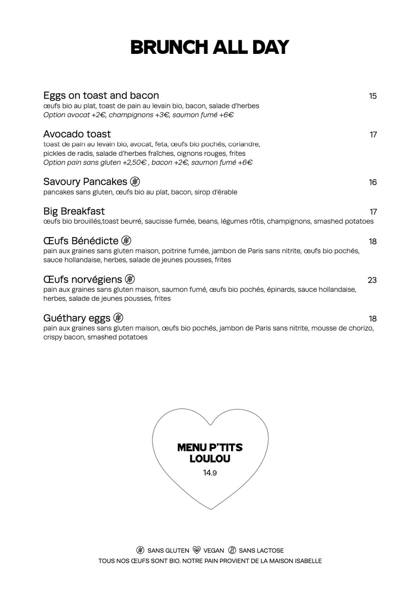 Loulou' Friendly Diner menu 3