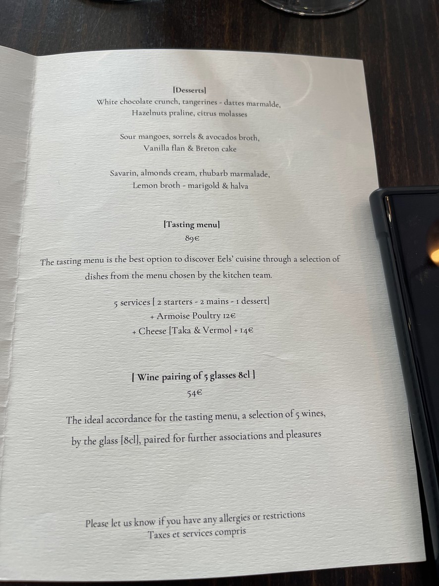 Restaurante Eels menu 3