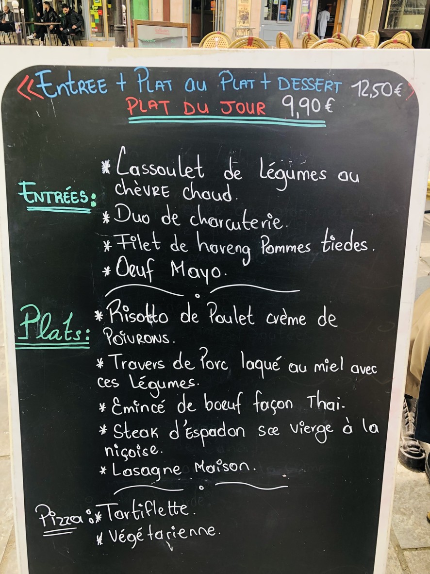 Bar Brasserie La Piscine menu 1