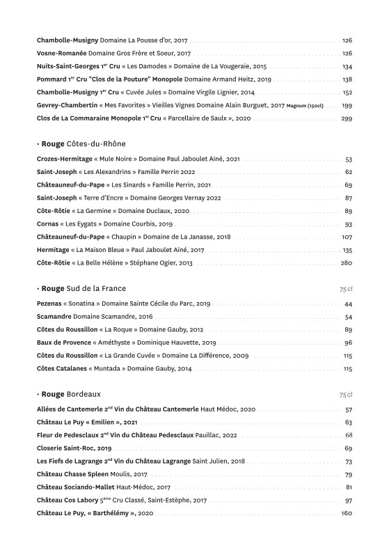 Le Campanella menu 3