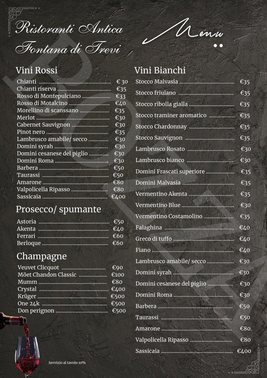 Trevi Restaurant menu 4