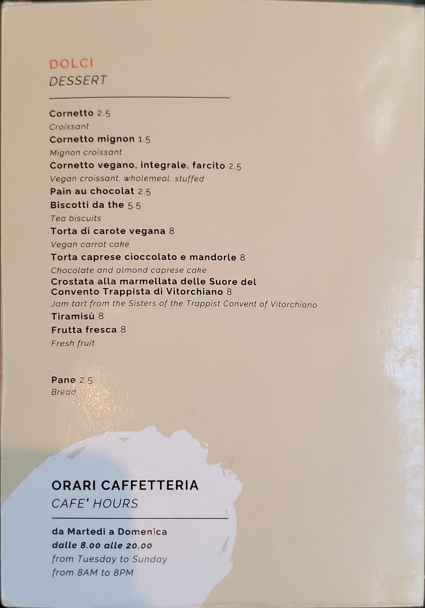 Caffè delle Arti menu 4