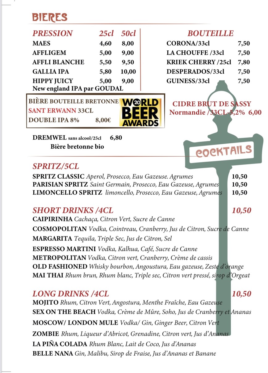 Le Metropolitan menu 4