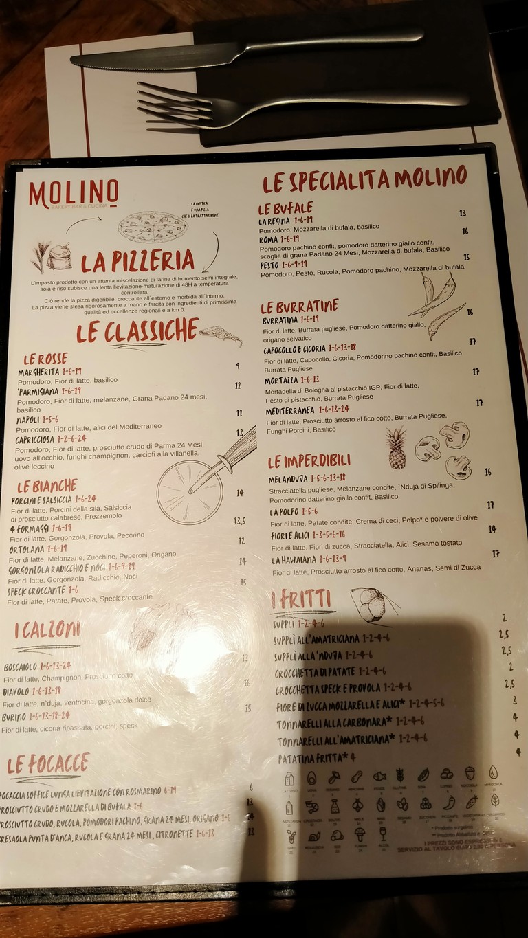 Molino bakery bar & cucina menu 3