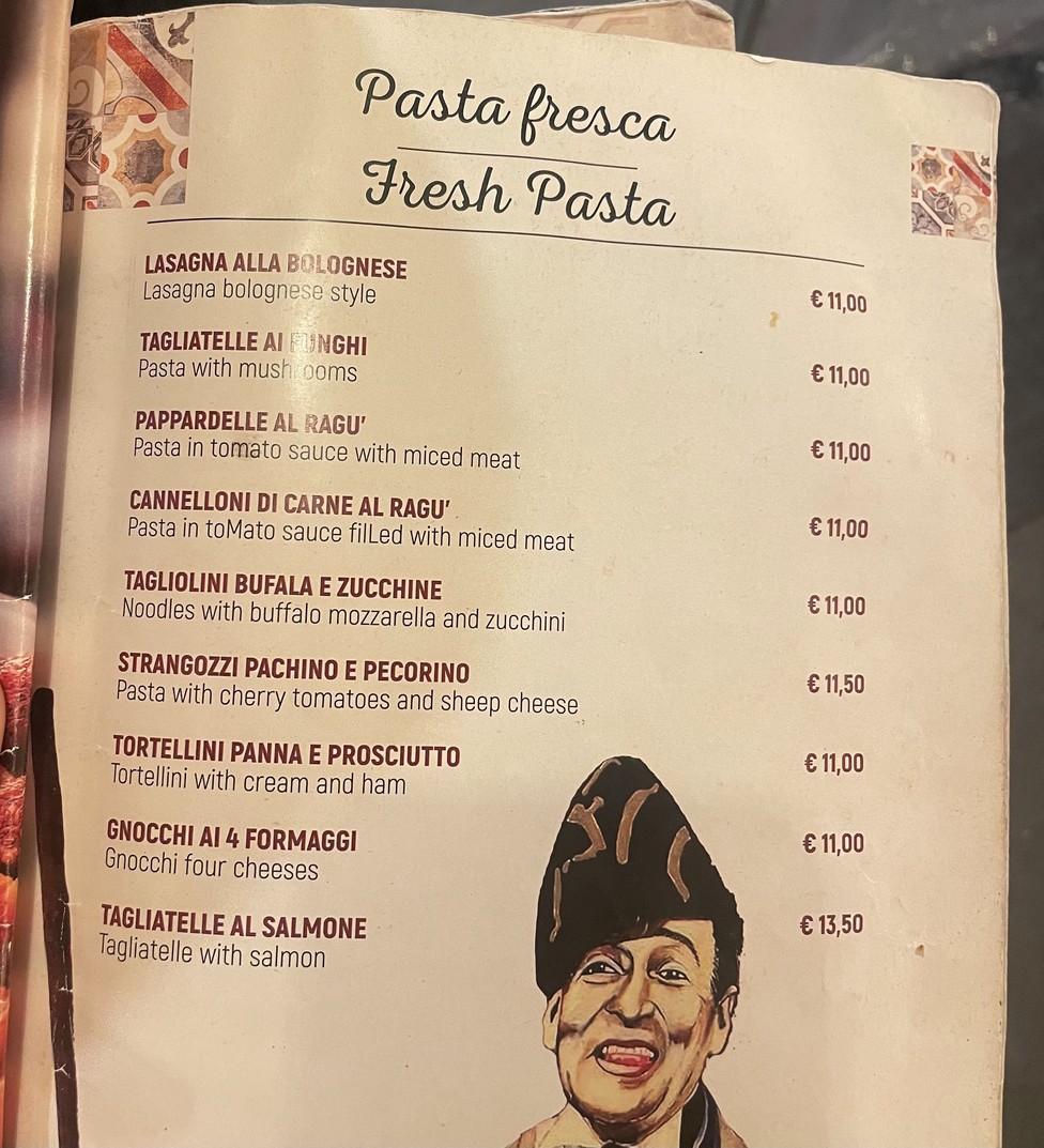 O'Pazzariello menu 4