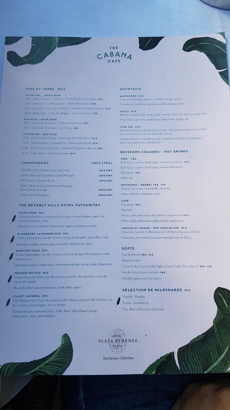 La Terrasse Montaigne menu 2