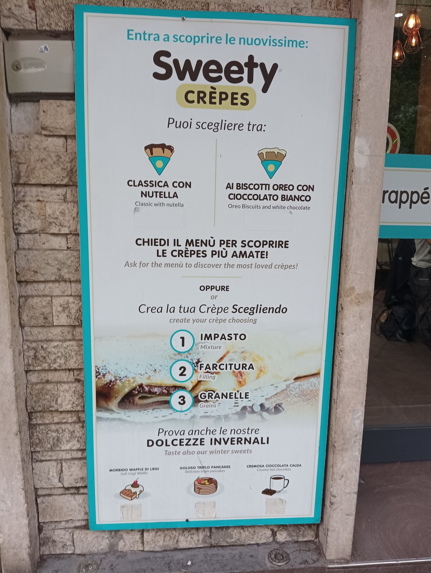 Sweety Gelato Roma menu 1