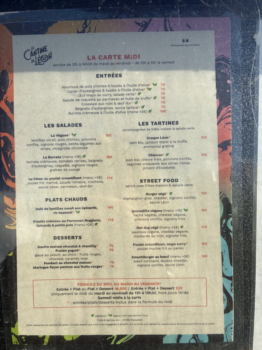 Le Hasard Ludique menu 1