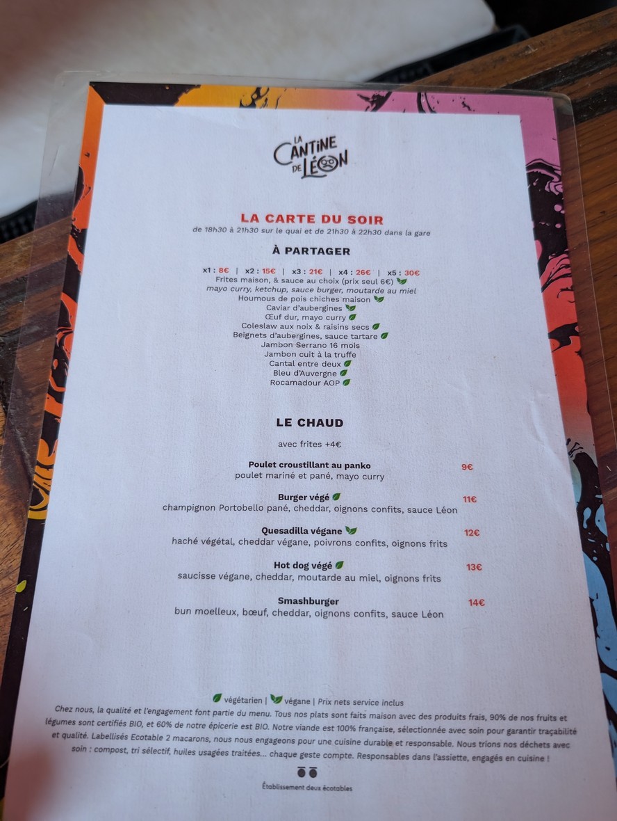 Le Hasard Ludique menu 2