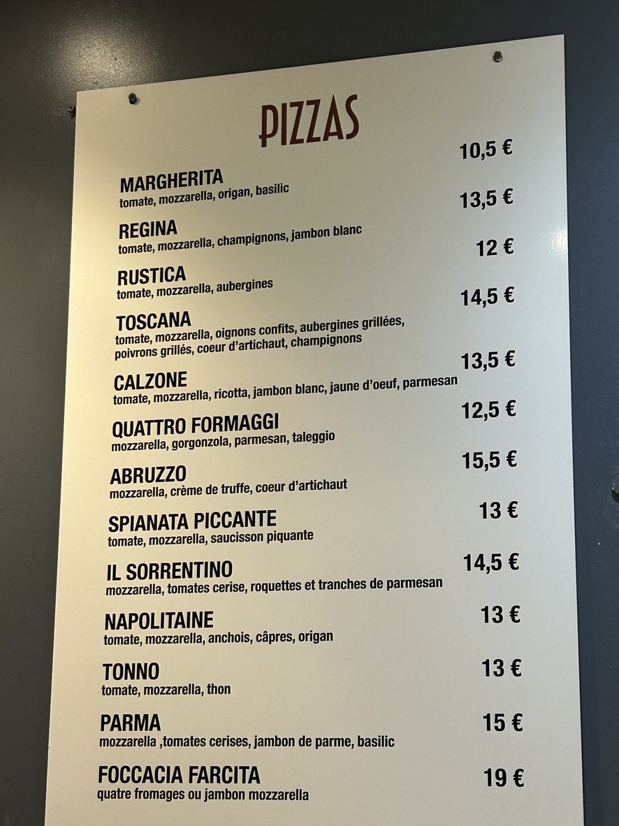 La Capanna menu 1