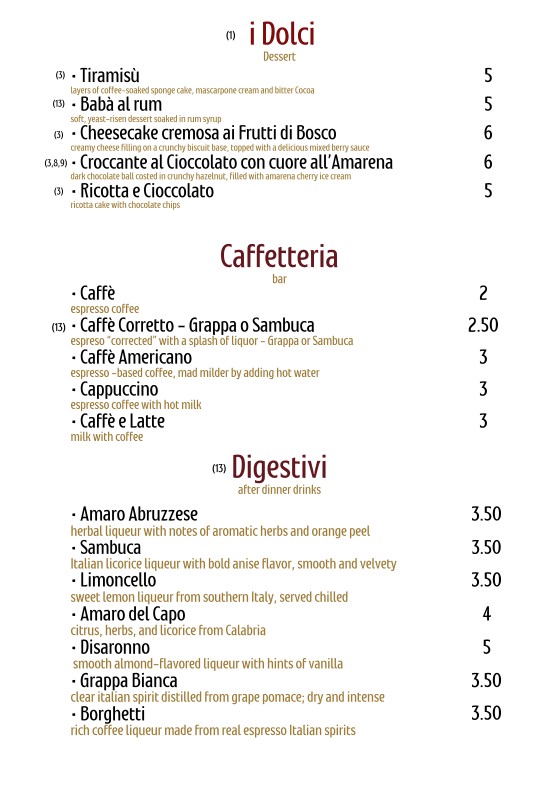 Osteria da Luciano menu 3