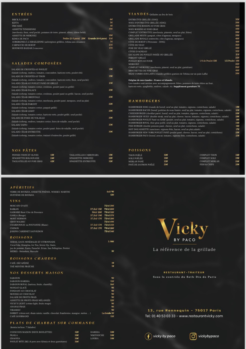 Vicky menu 2