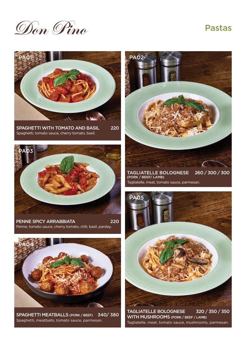 Don Pino menu 2