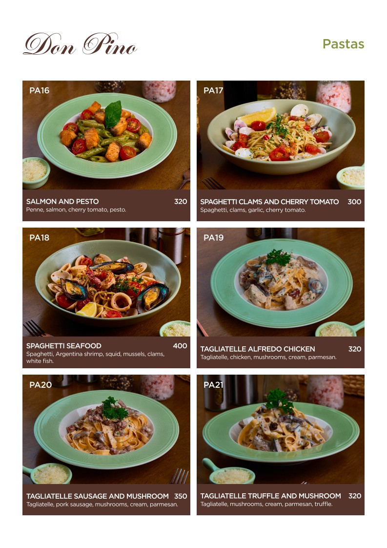 Don Pino menu 4