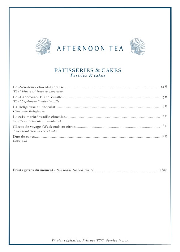 Café Lapérouse Concorde menu 2