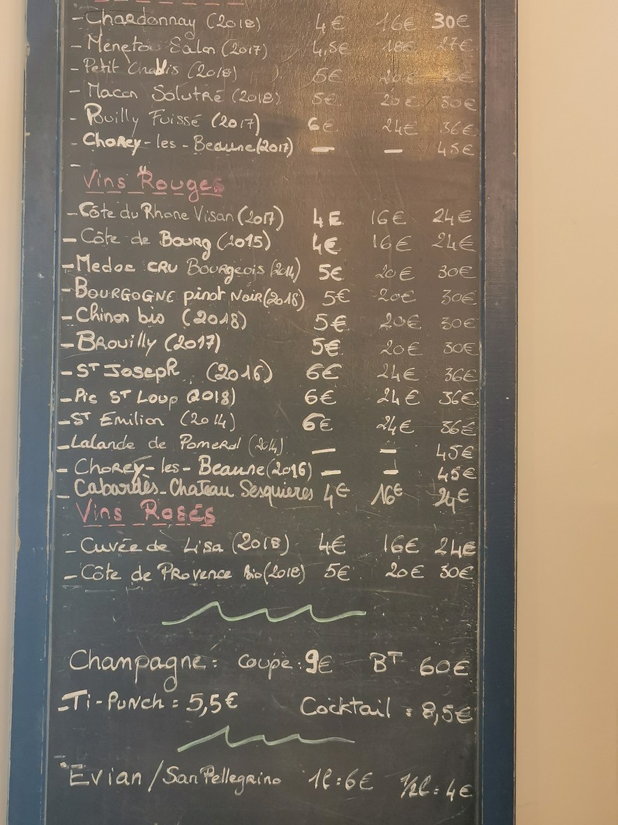 Le Pré en Bulles menu 2