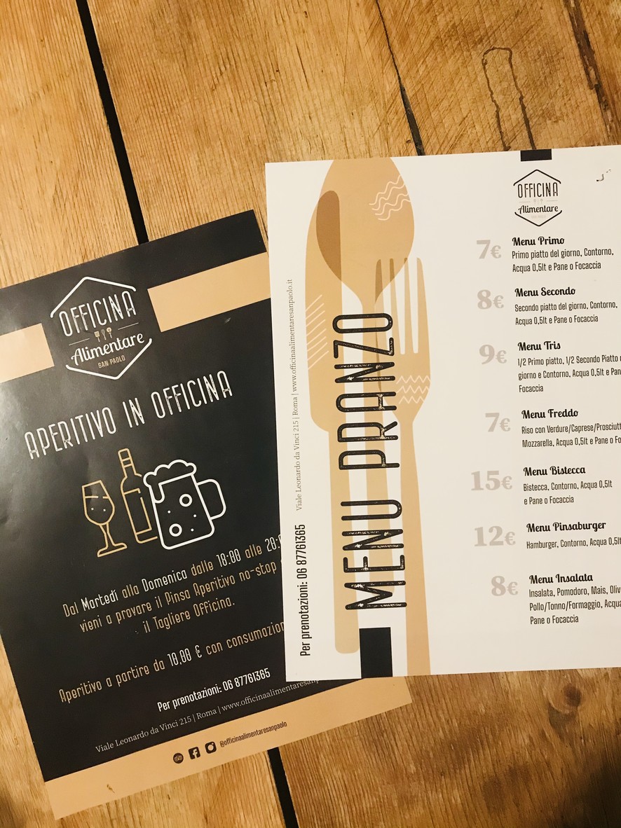 Officina Alimentare - San Paolo menu 1