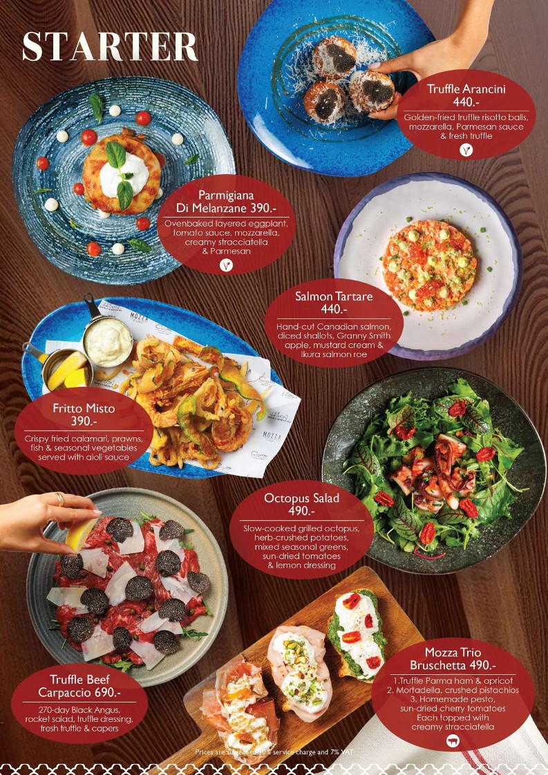 Mozza by Cocotte - Central Chidlom menu 1