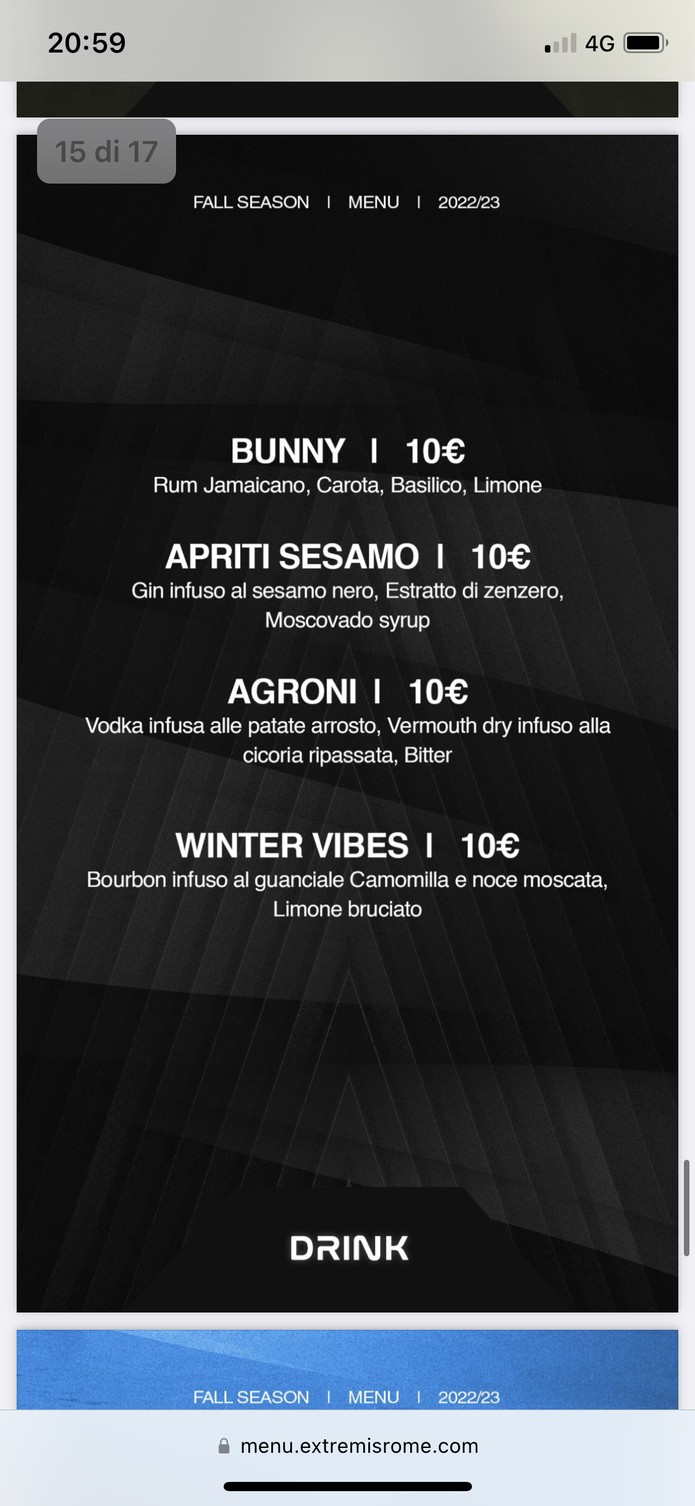 Extremis menu 8
