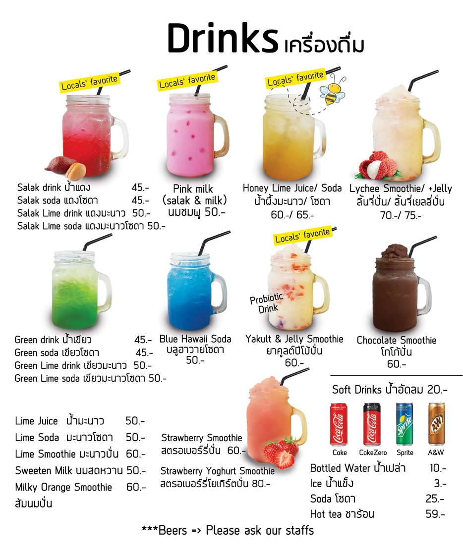 บุรินทร์ เบอร์เกอร์ & สเต๊ก Burin Burger & Steak menu 3