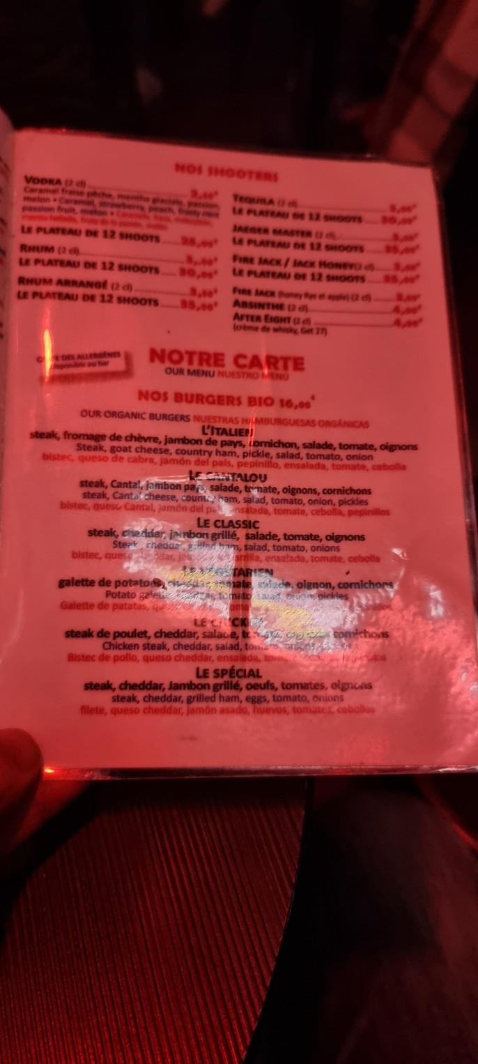 Au Taquet menu 3