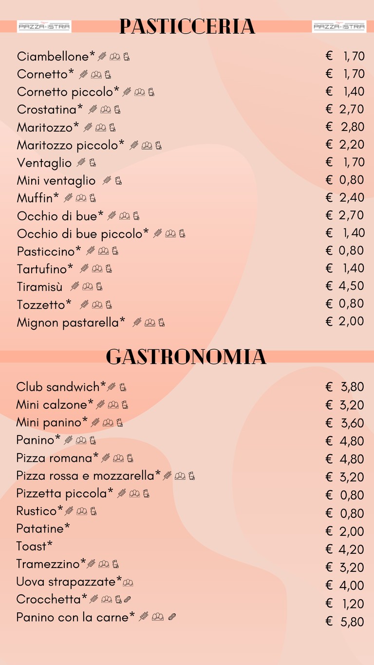 Negresco Piazza Istria, Roma menu 2