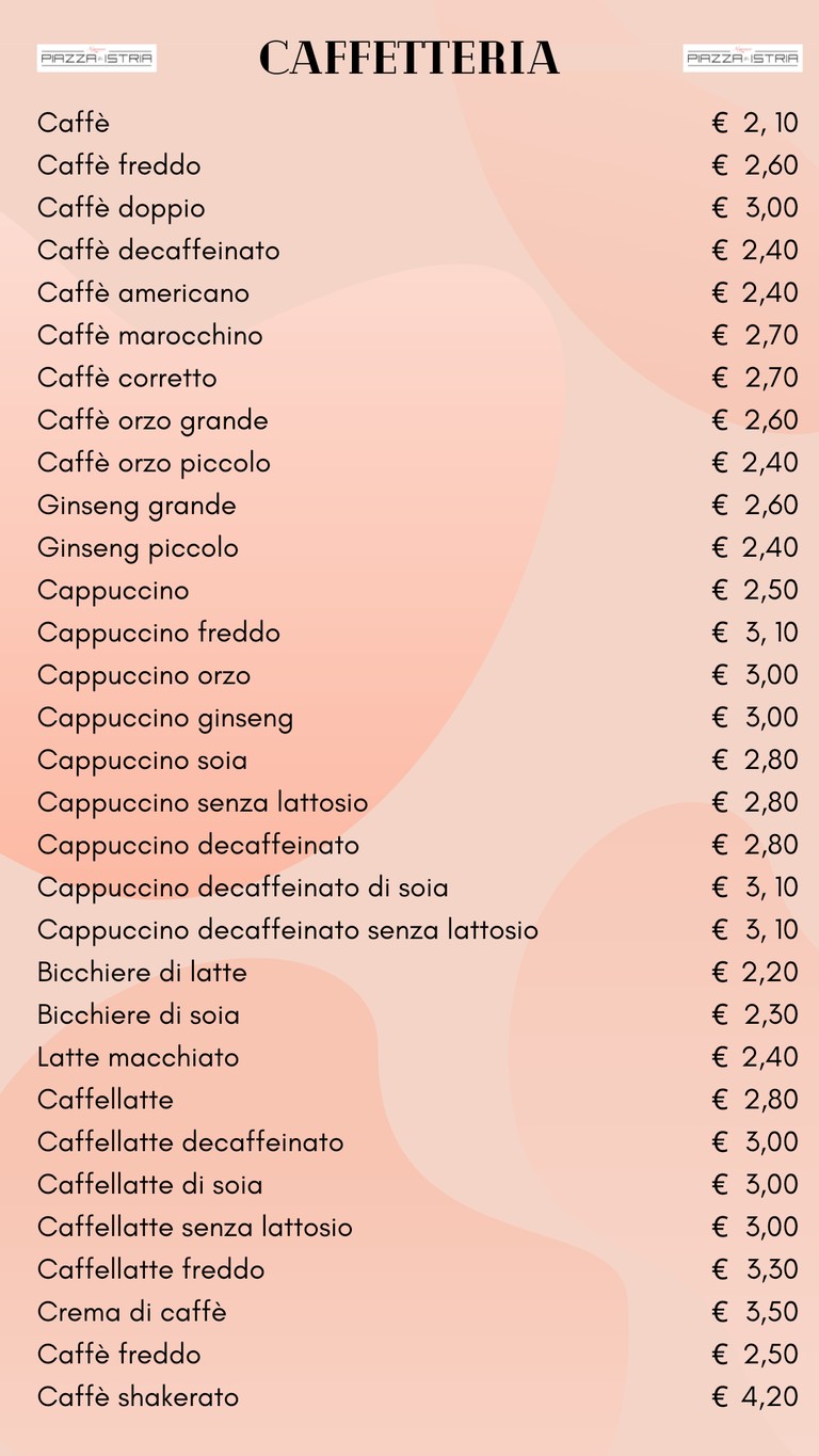 Negresco Piazza Istria, Roma menu 3