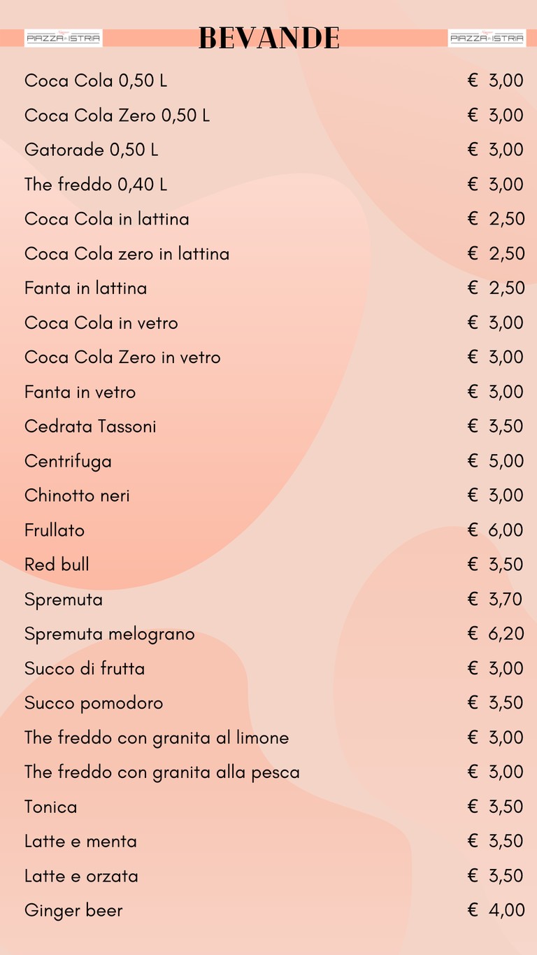 Negresco Piazza Istria, Roma menu 4