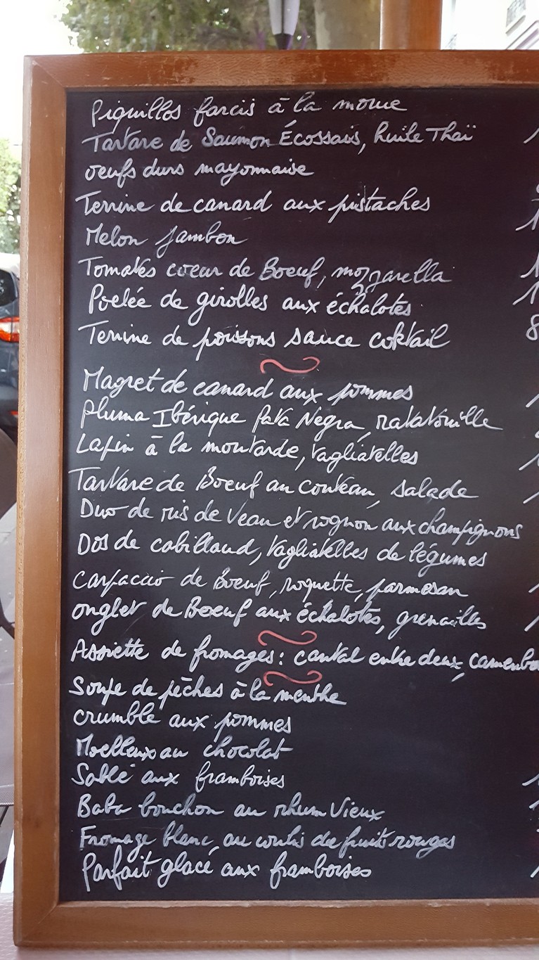 Le Gorgeon menu 1