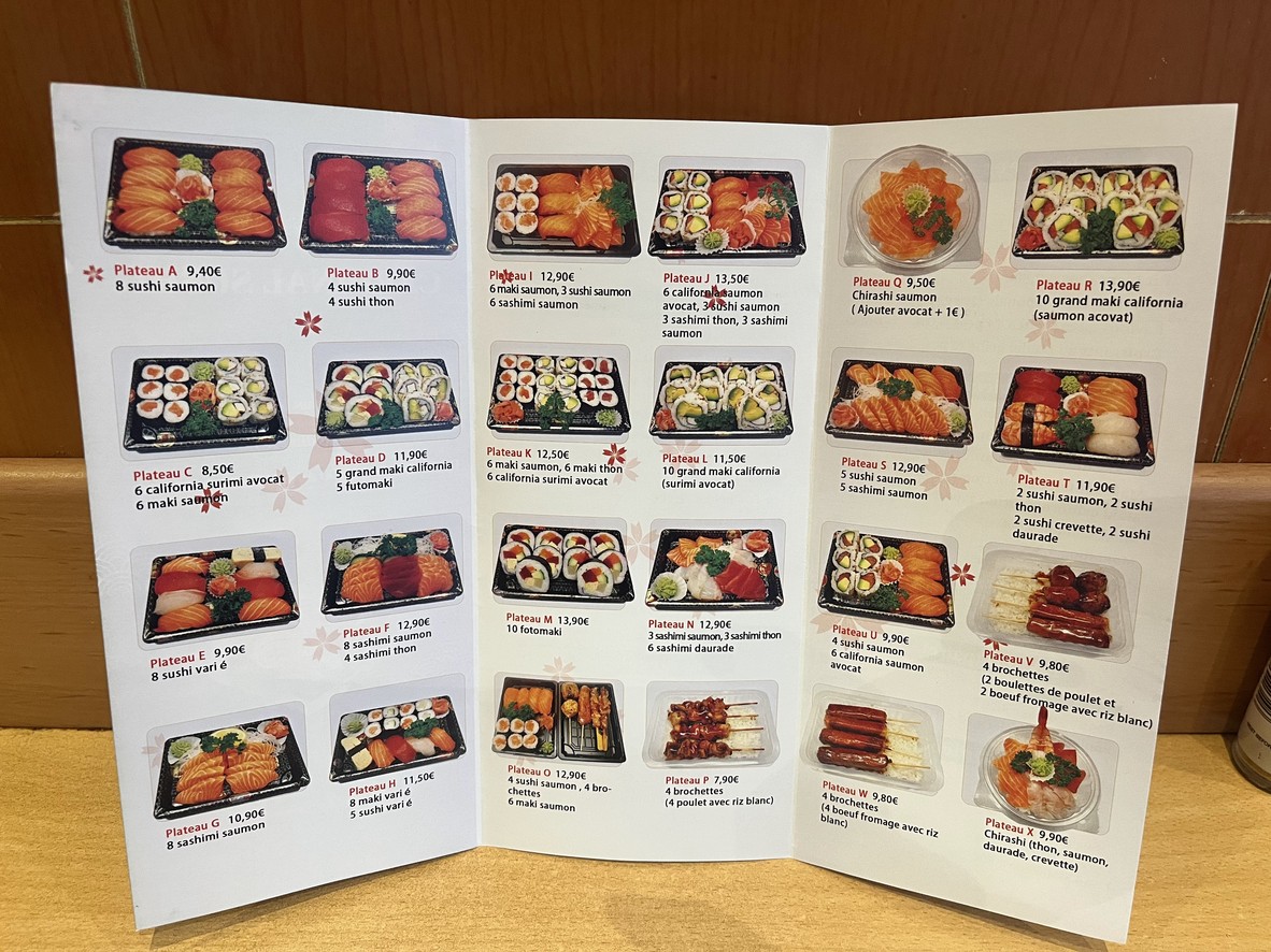 Cardinal Sushi menu 3