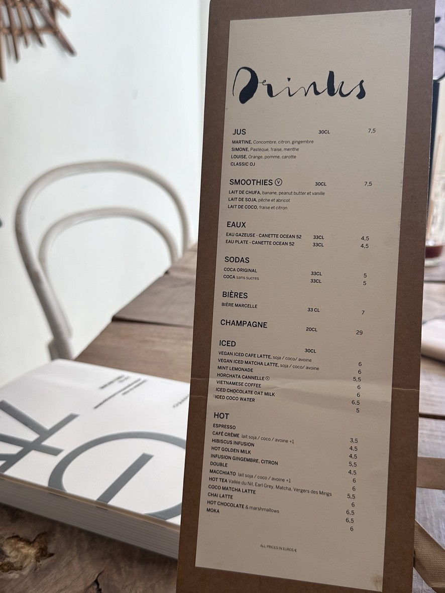 Marcelle - Rue Montmartre menu 2