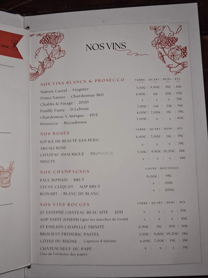 La Butte Aux Piafs menu 4